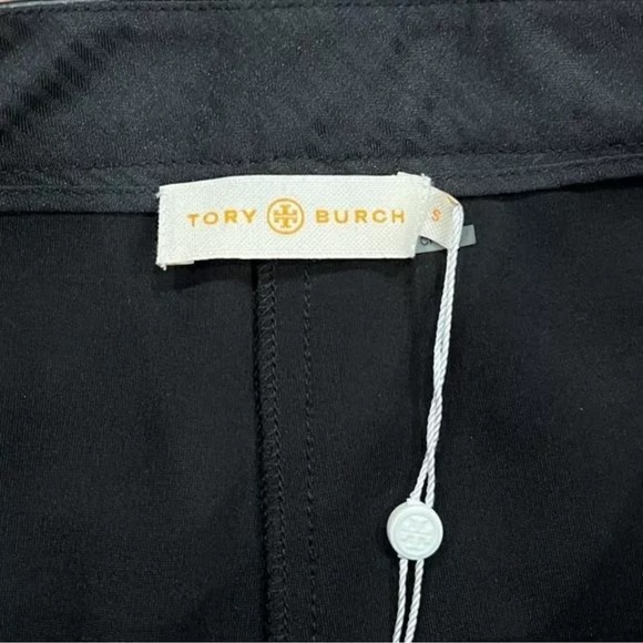 NWT TORY BURCH LEATHER BLACK ON BLACK SKINNY PANTS . SIZE SMALL . - Picture 4 of 6